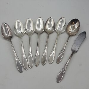 Lady Hamilton 6 Teaspoons Oneida Community Plate Sugar Spoon and Butter Knife